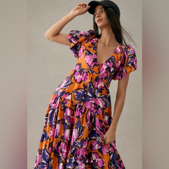 Anthropologie Dresses & Skirts - NWT Anthropologie fun dress with puff sleeves. Size m
